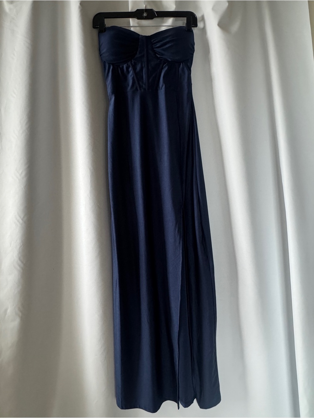 Strapless Navy Evening Maxi Dress - Timeless Strapless Gown